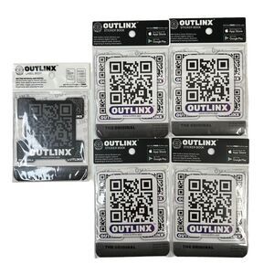 Outlinx QR Smart Stickers Link Digital Note Pages to Your Things Lot Of 5 Packs